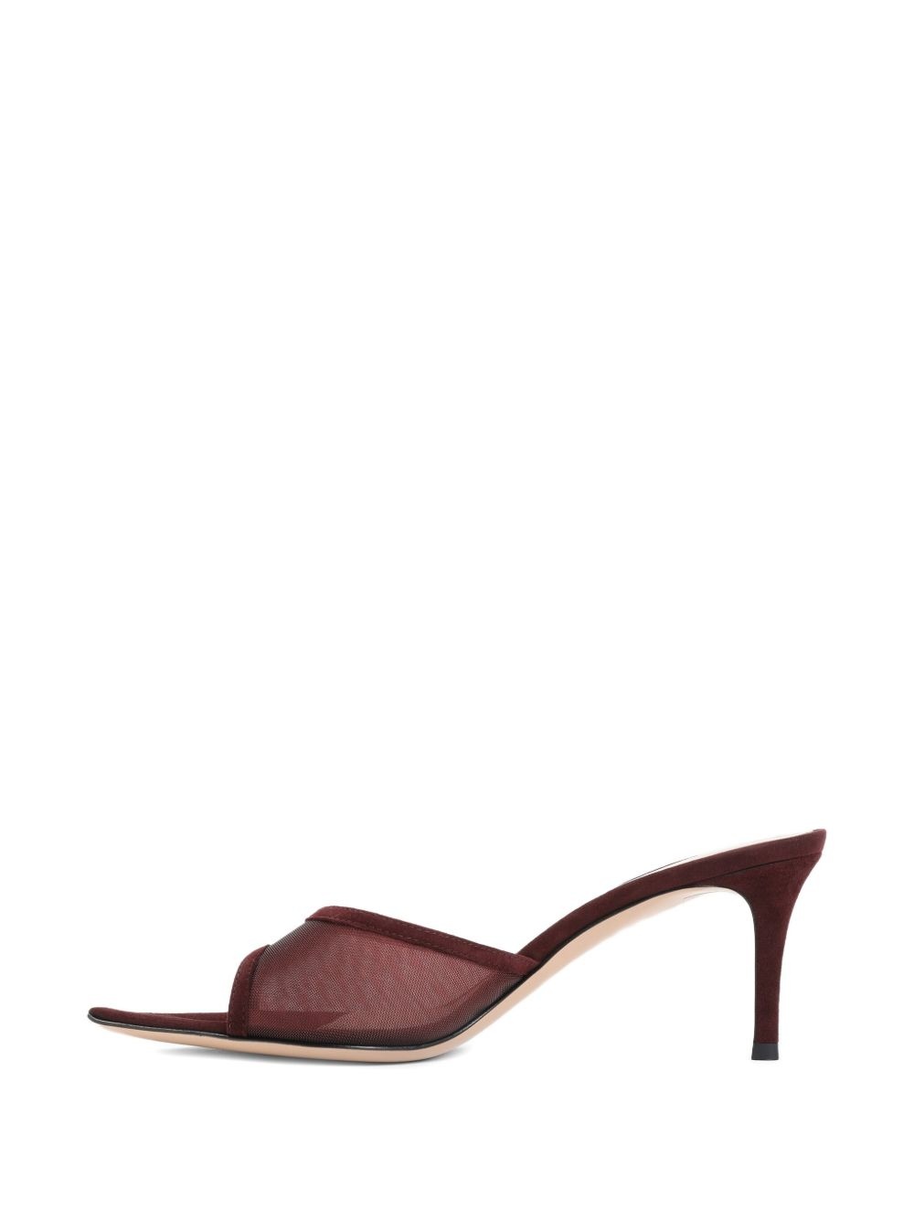 70mm leather heeled mules - 3