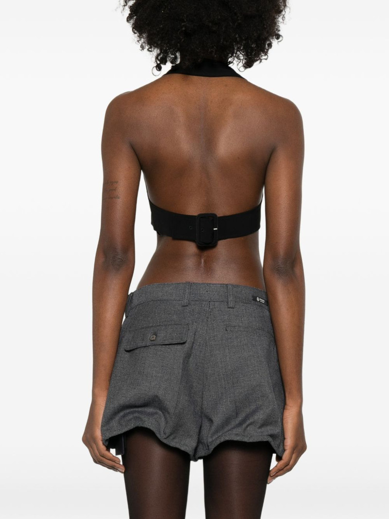 buckle-detail crop top 4