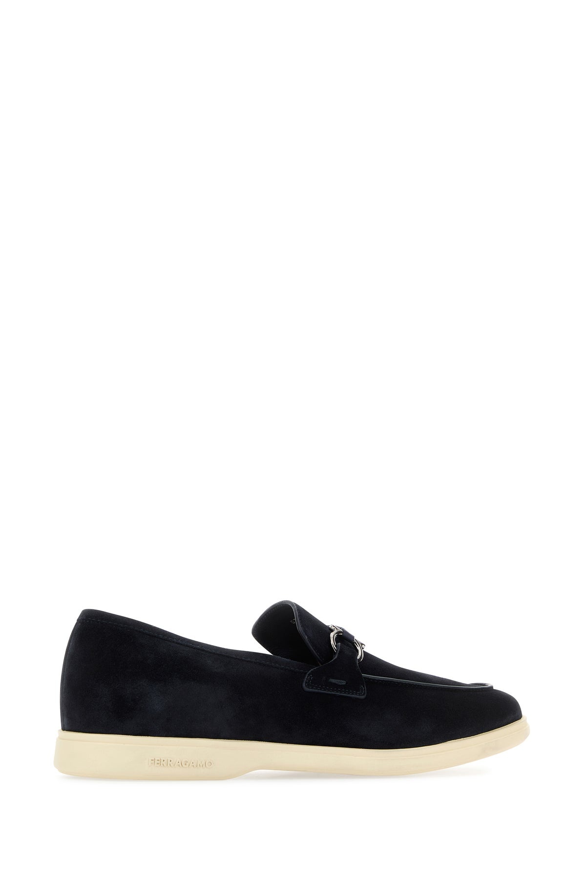 Navy blue suede Cosimo loafers - 3