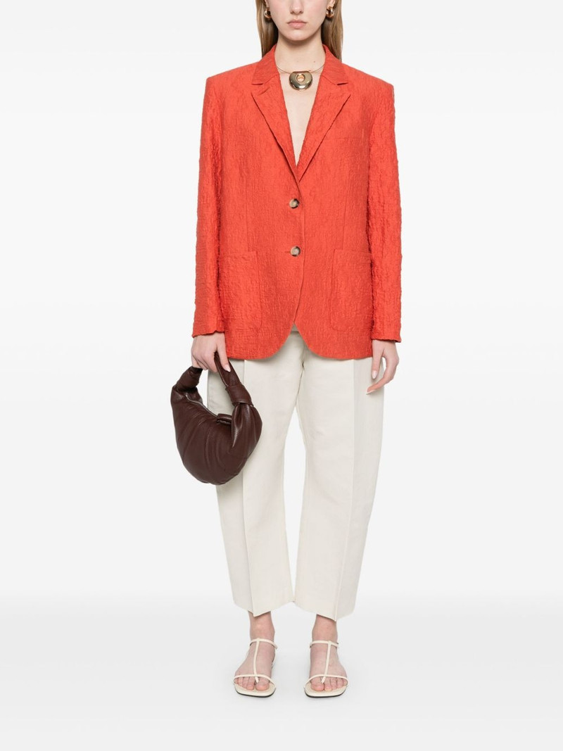 Harris Wharf London crinkled shoulder-pads blazer outlook