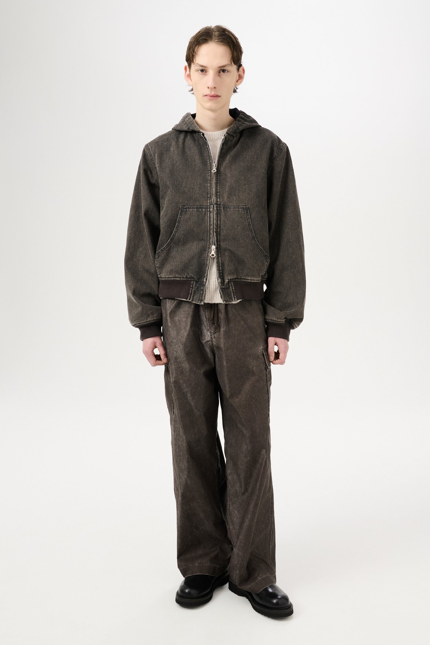 Bank Jacket Black Coated Wash - 3