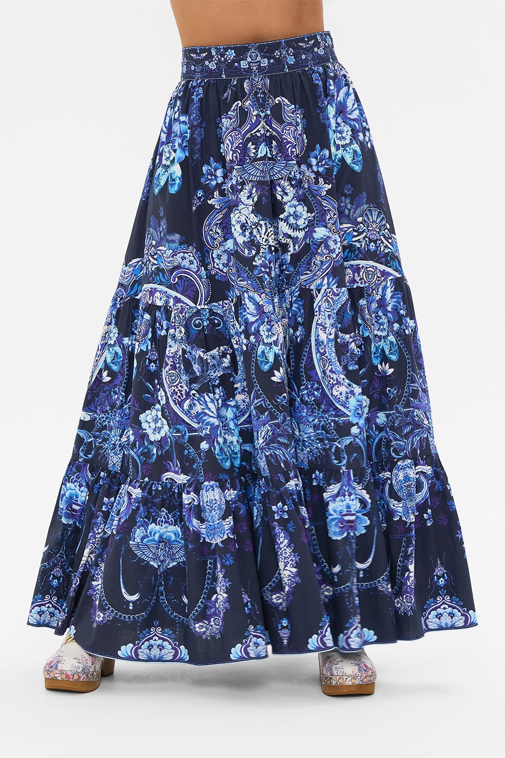 HIGH WAISTED TIERED SKIRT - 5