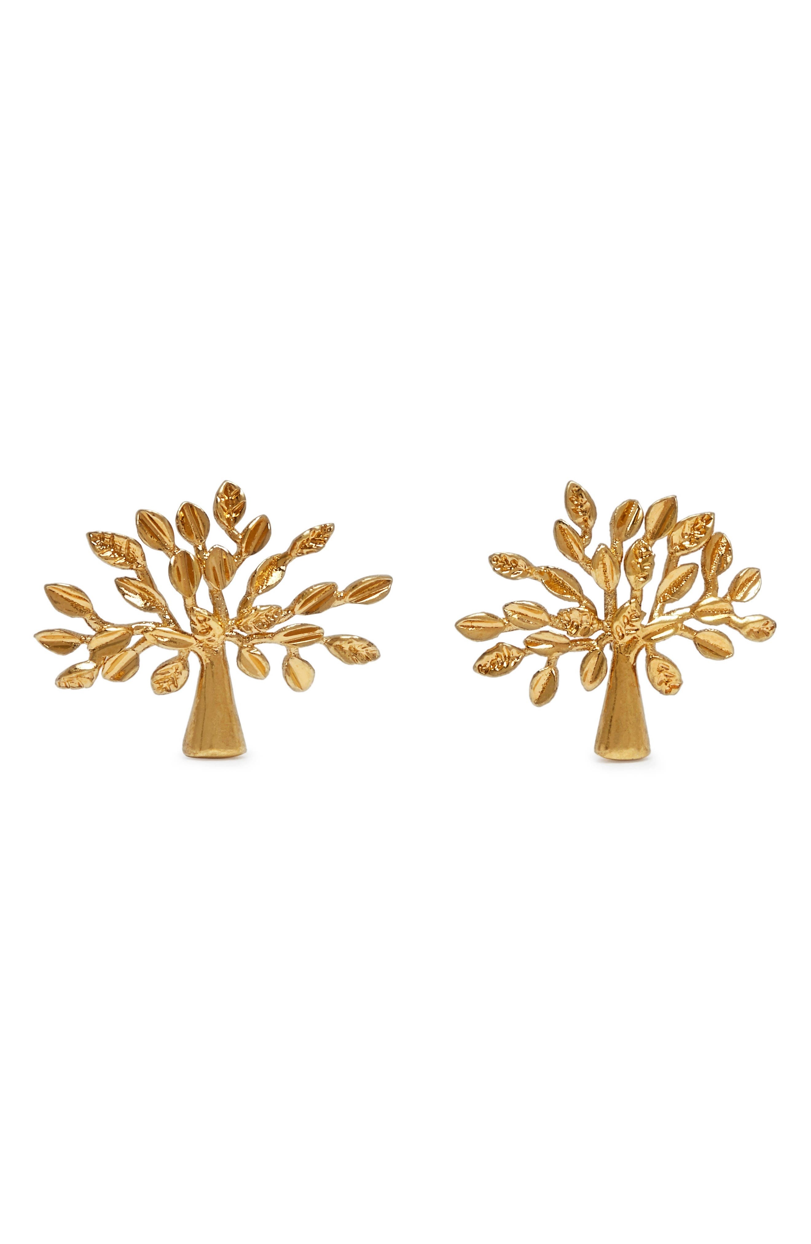 Small Tree Stud Earrings - 1