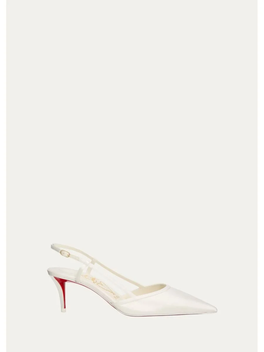 60mm Miss Z Satin Slingback Pumps - 1