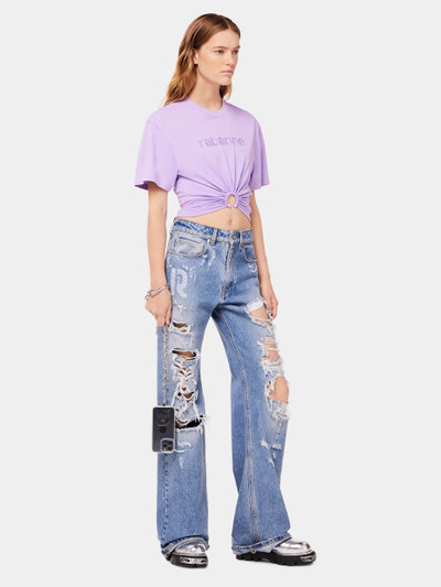 Paco Rabanne LAVENDER TOP IN JERSEY WITH PIERCING outlook