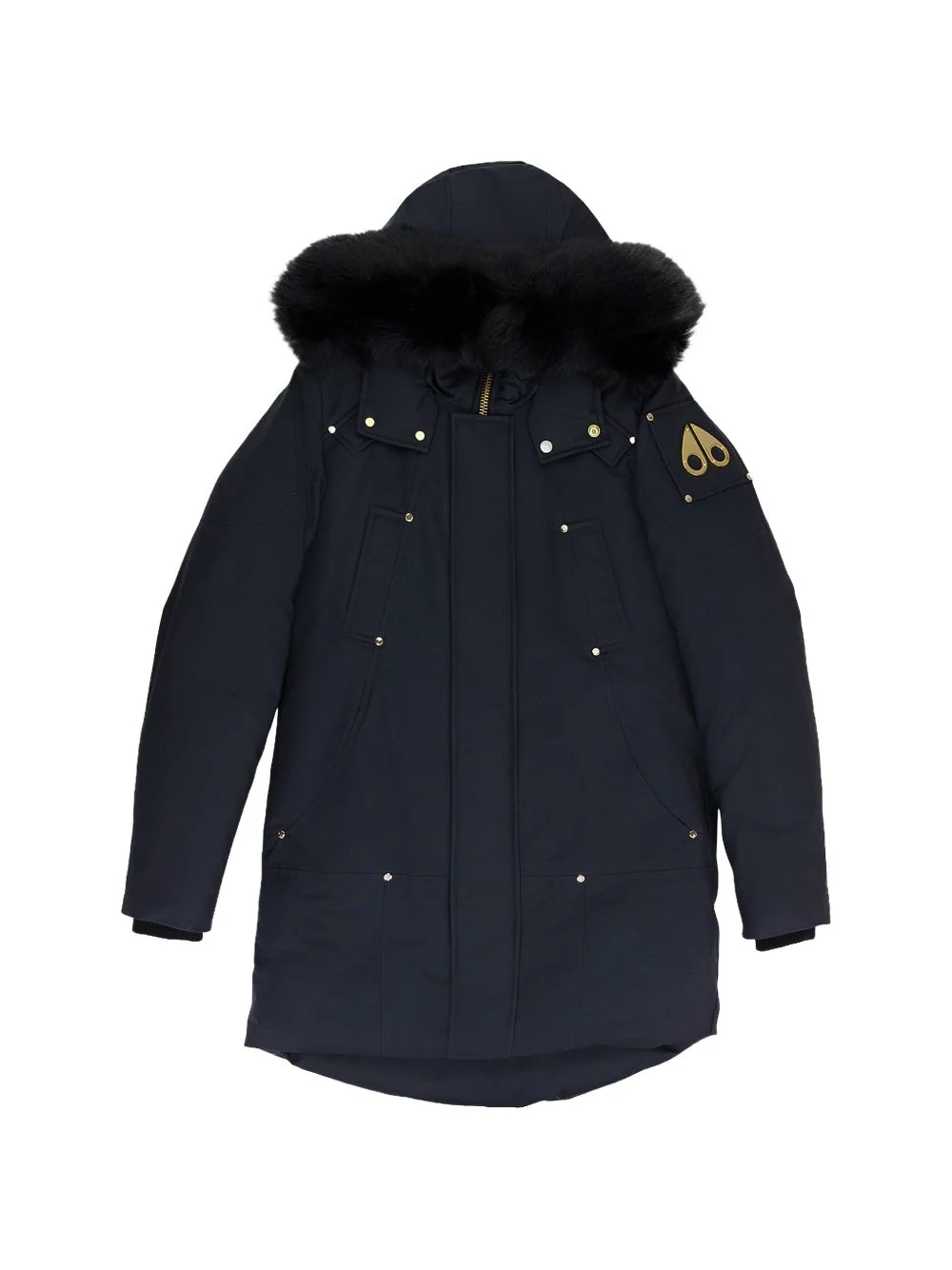 trimmed hooded parka - 1