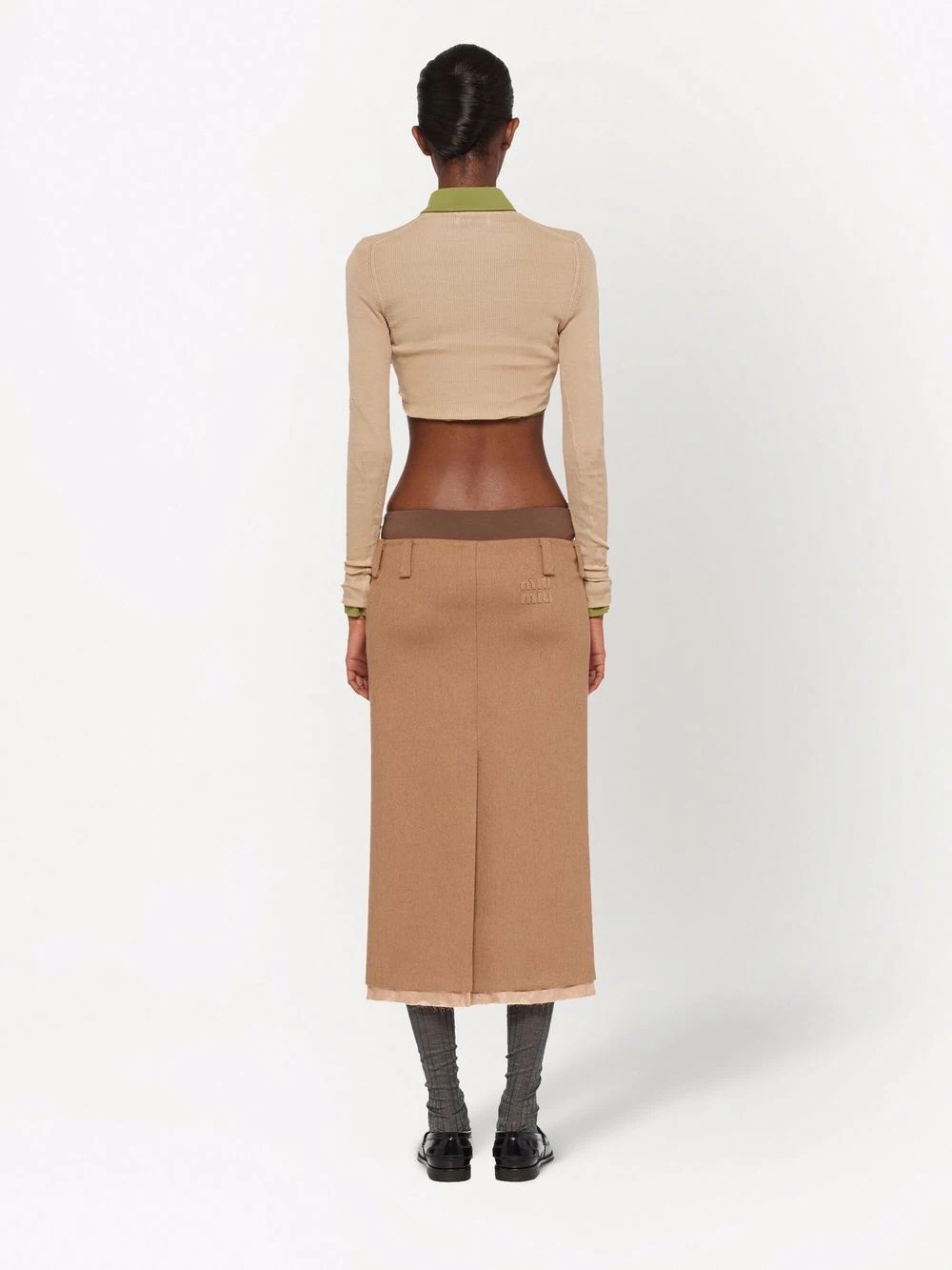 camel-hair pencil skirt - 4