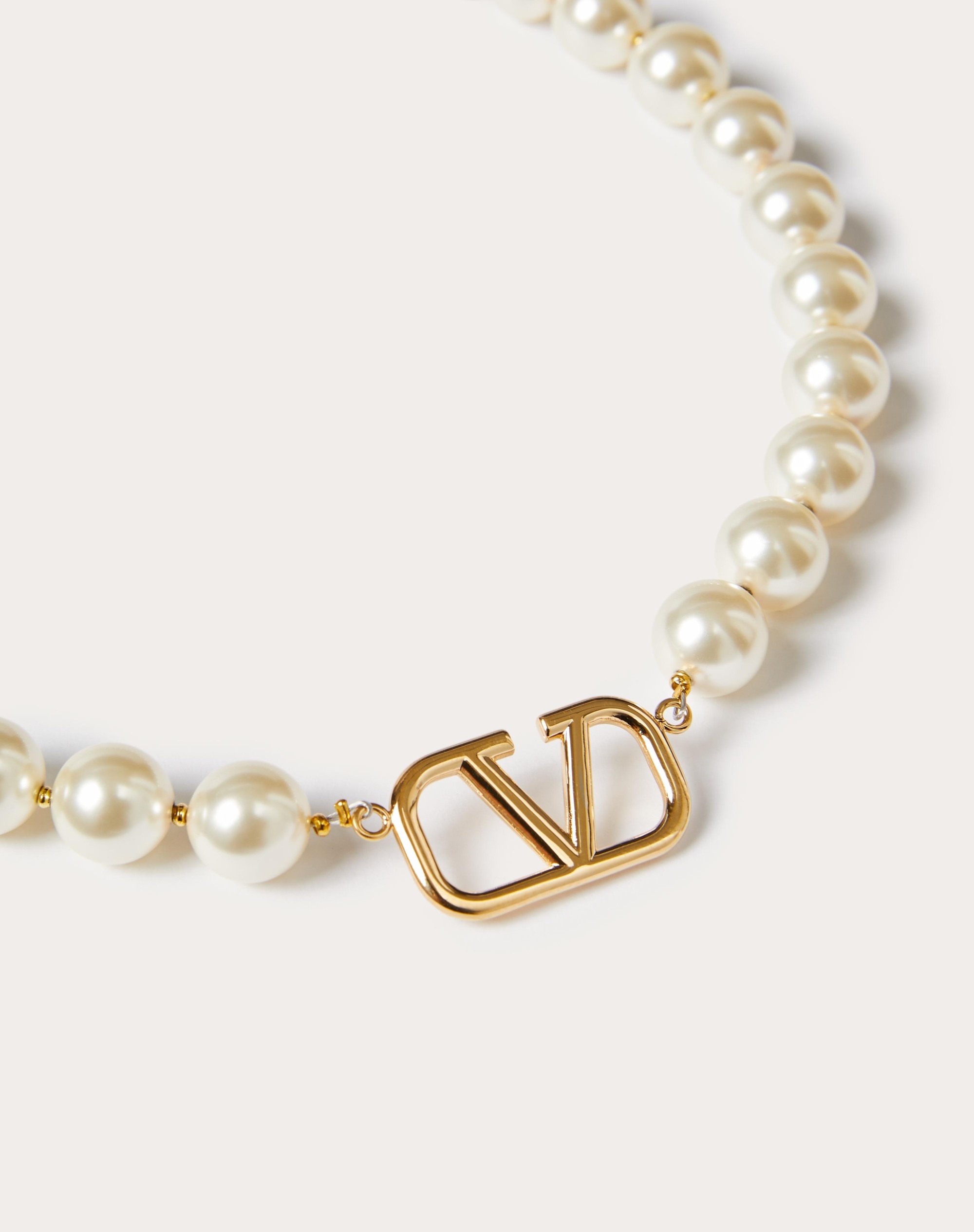 VLOGO SIGNATURE METAL NECKLACE WITH SWAROVSKI® PEARLS - 2