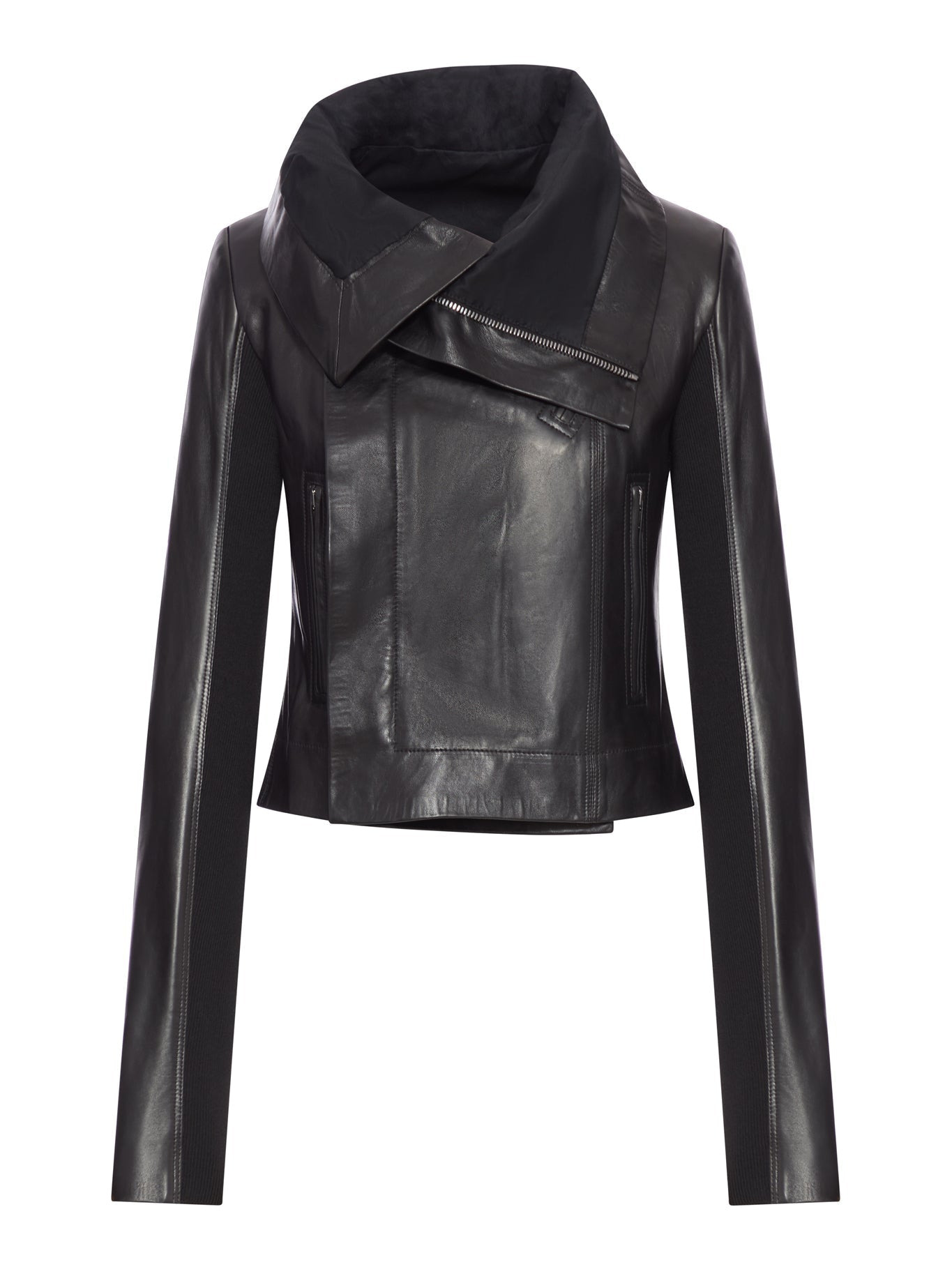 Rick Owens Women Leather Biker Jacket - 1
