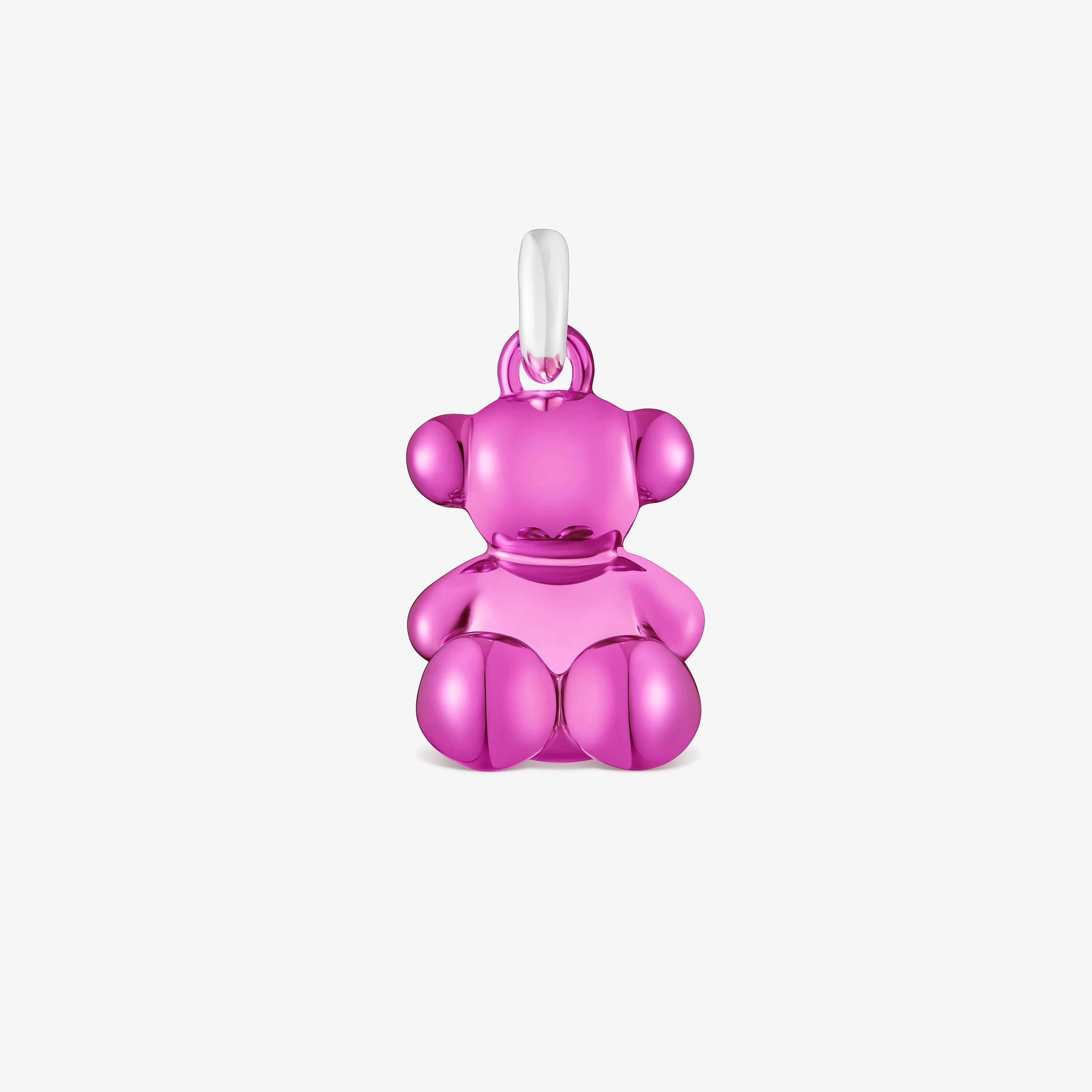 Bold Bear pink steel bear Pendant - 1