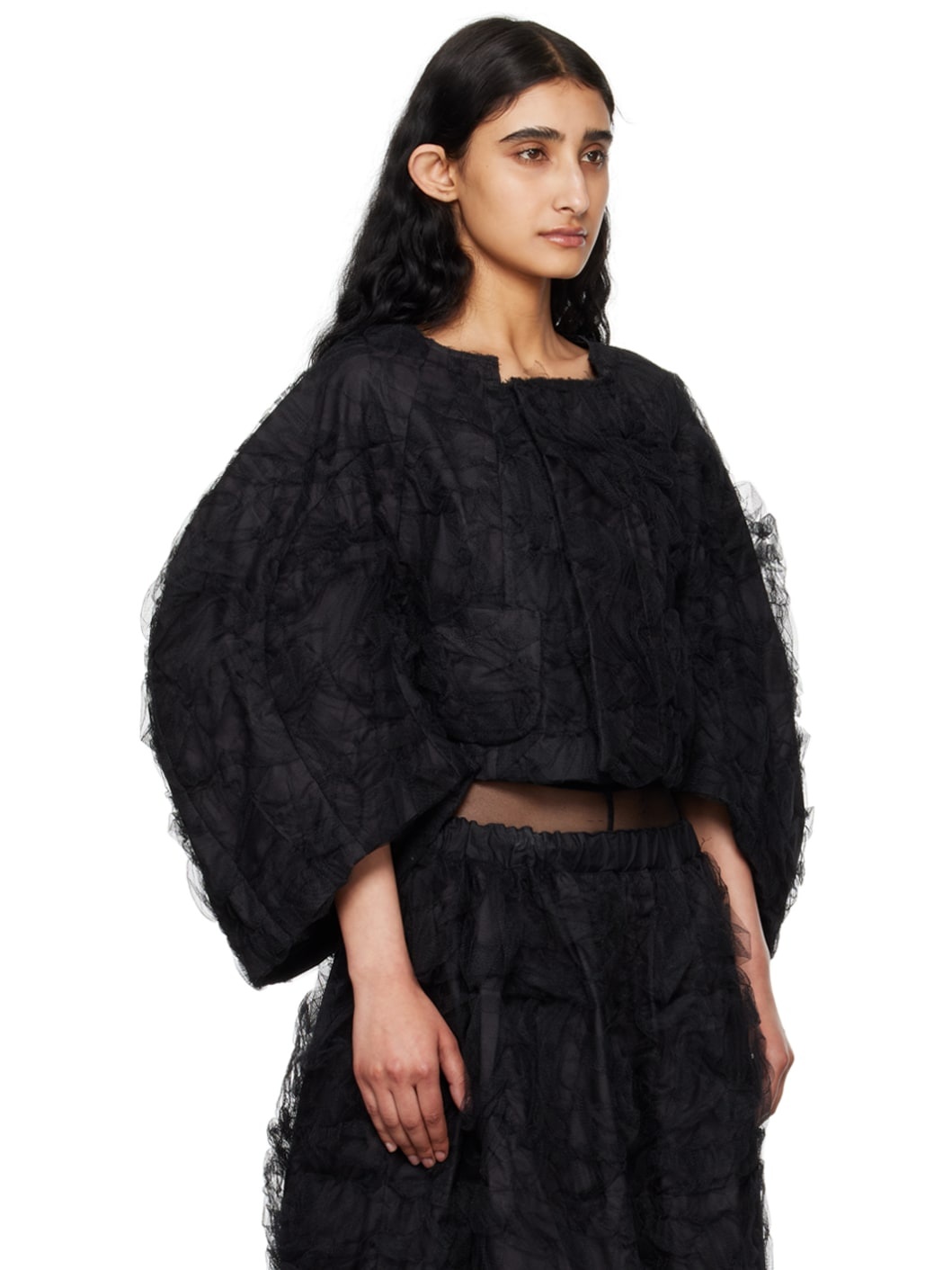 Black Ruched Jacket - 2