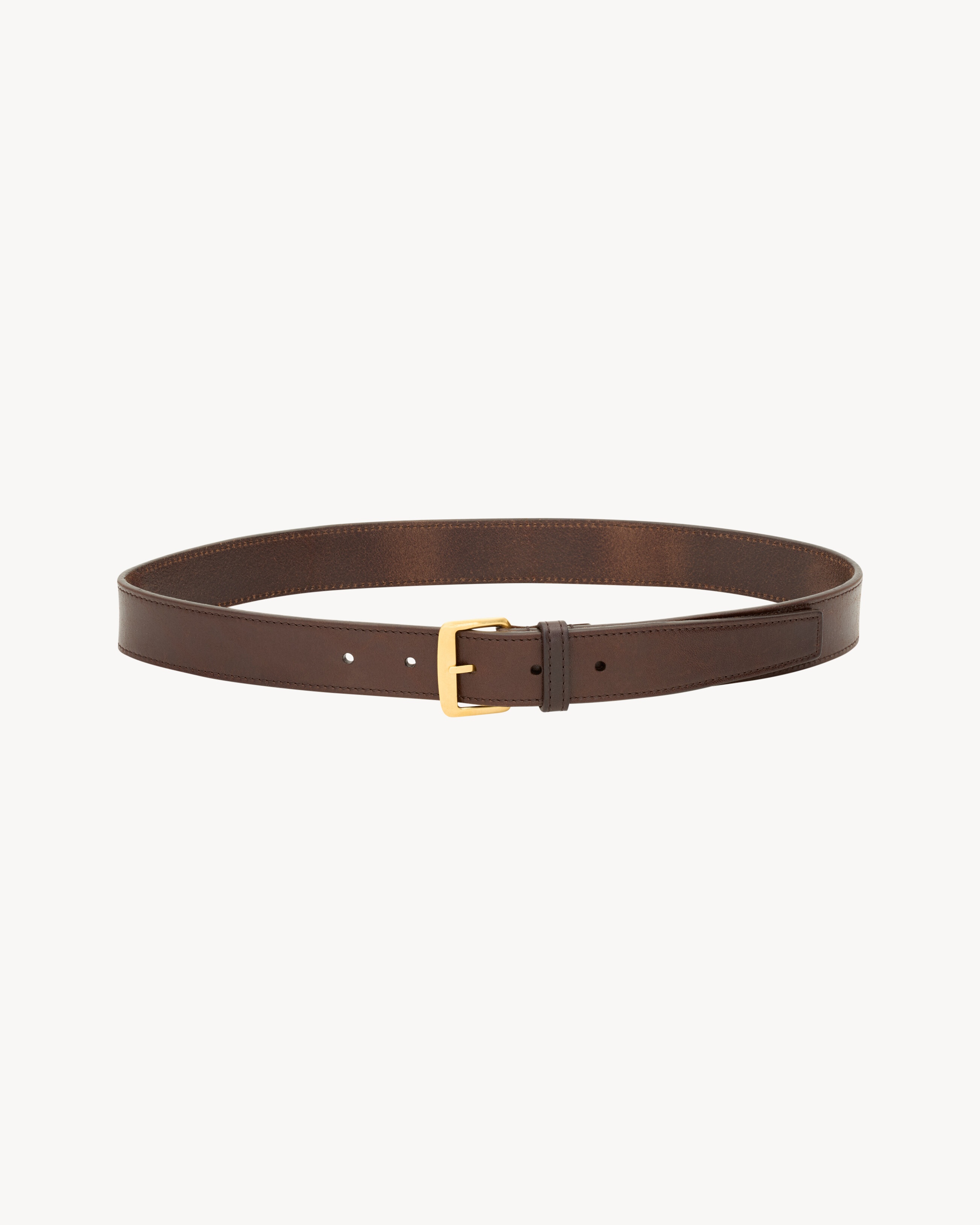 SQUARE BUCKLE BELT IN LEATHER - 3