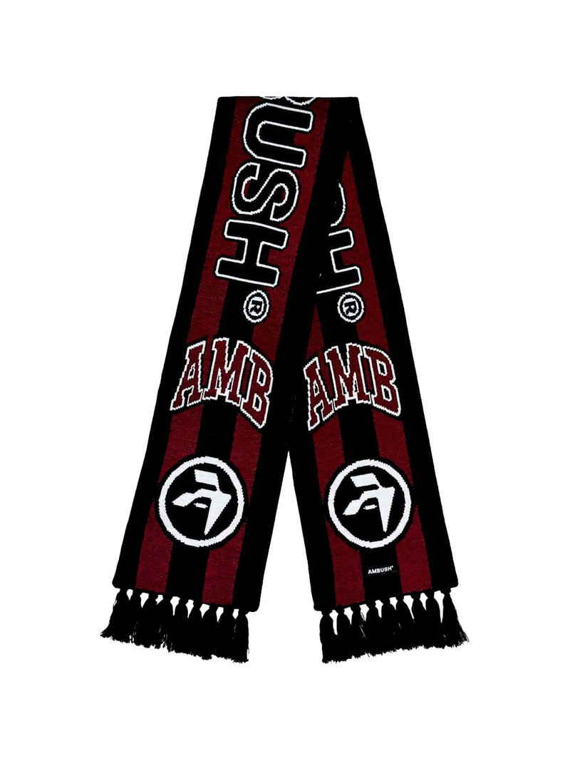 striped logo scarf 3