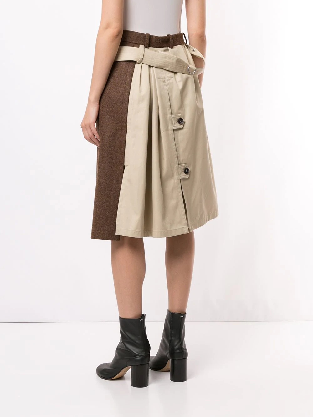 trench detail A-line skirt - 4