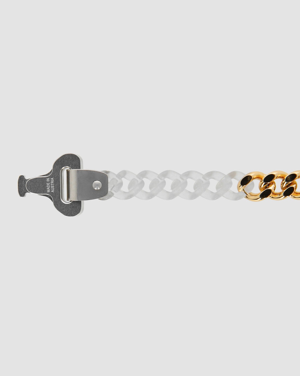 TRANSPARENT AND CHAIN METAL NECKLACE - 4