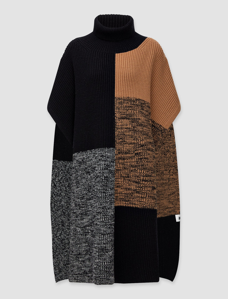 Merino Collage Poncho 1