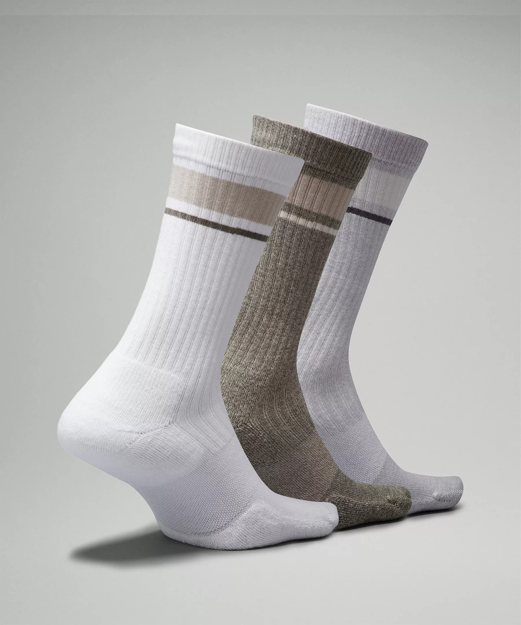 Men's Daily Stride Ribbed Comfort Crew Socks *3 Pack - 3