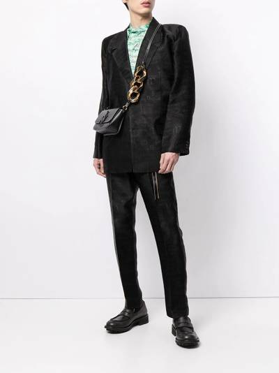 doublet mid-rise jacquard tapered trousers outlook