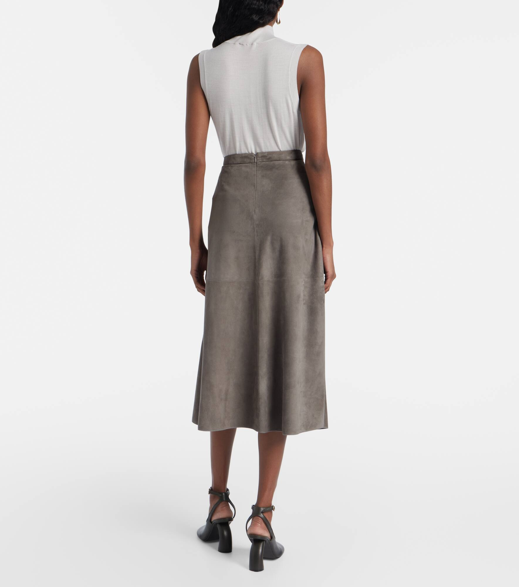 Suede midi skirt - 3