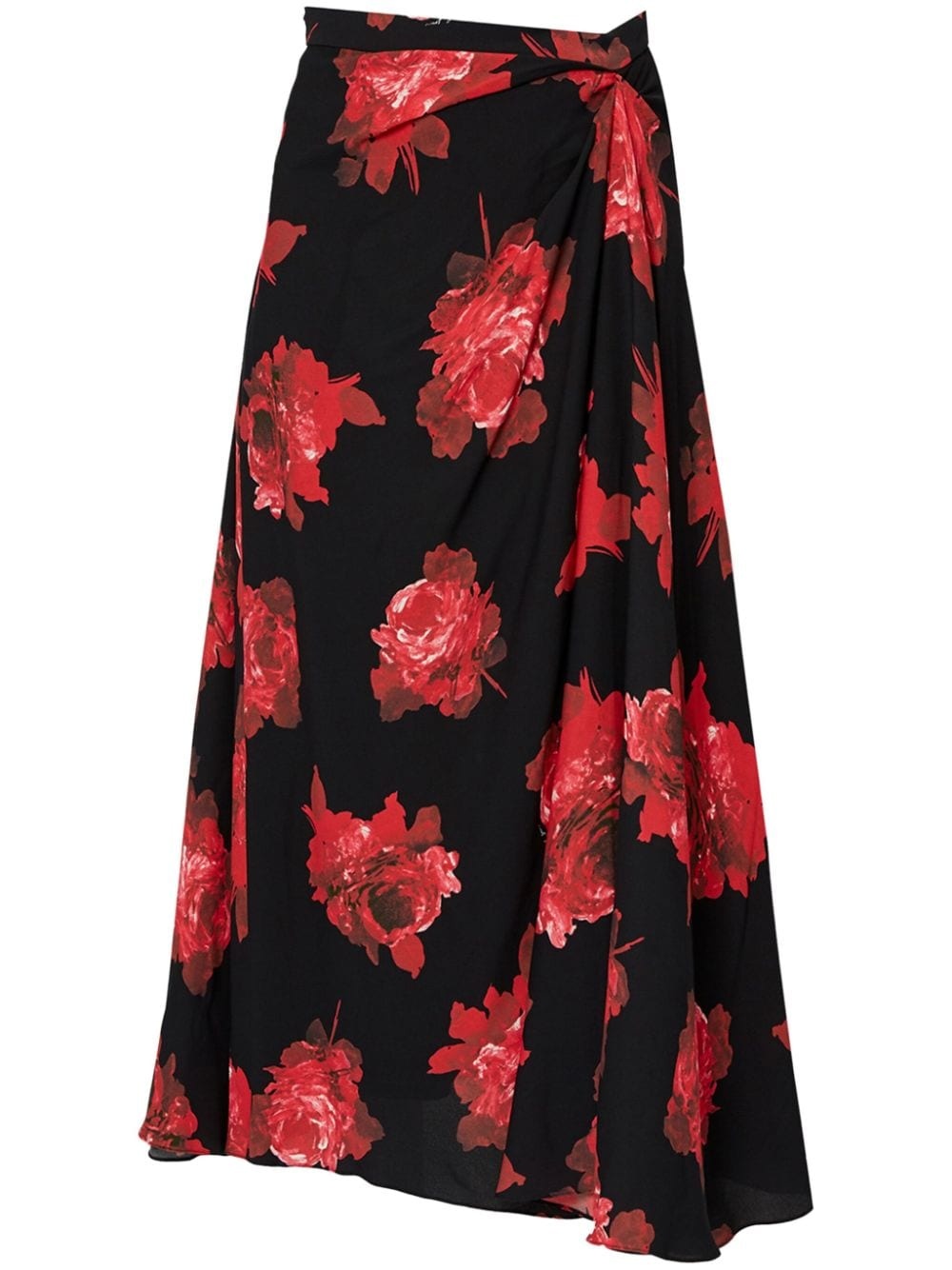 draped midi skirt - 1