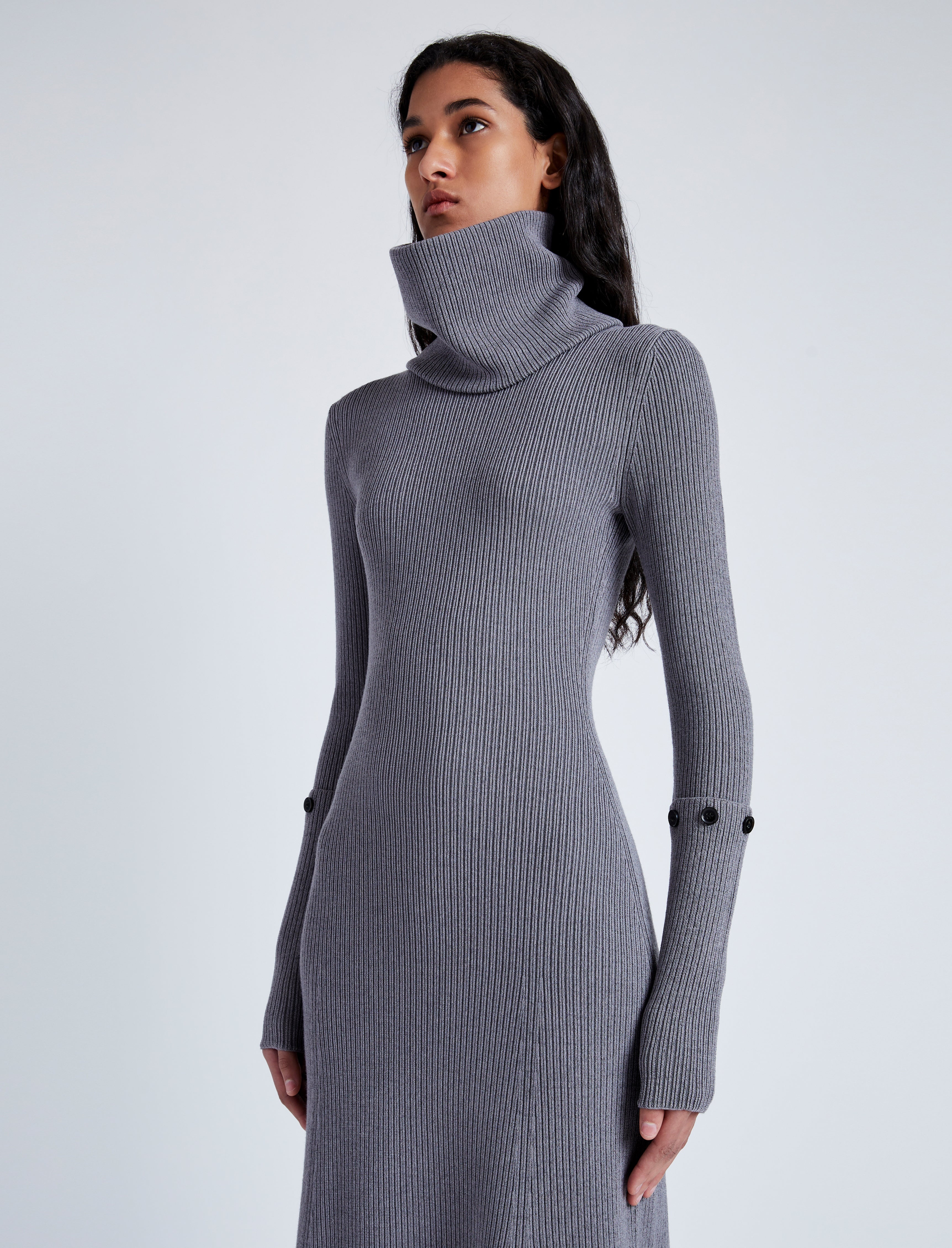 Jocelyn Dress in Midweight Viscose Rib - 5