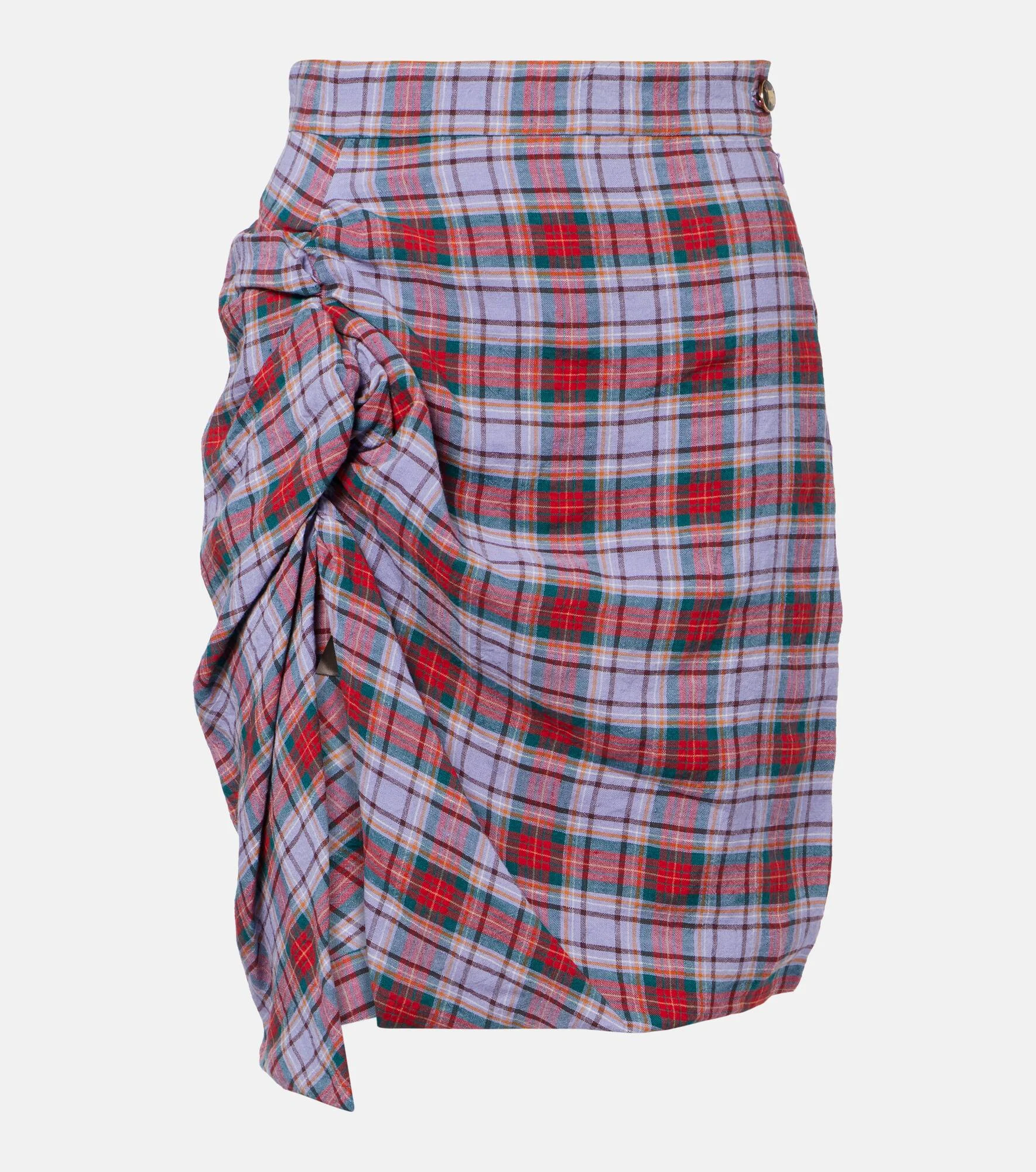 Panther gathered linen midi skirt - 1