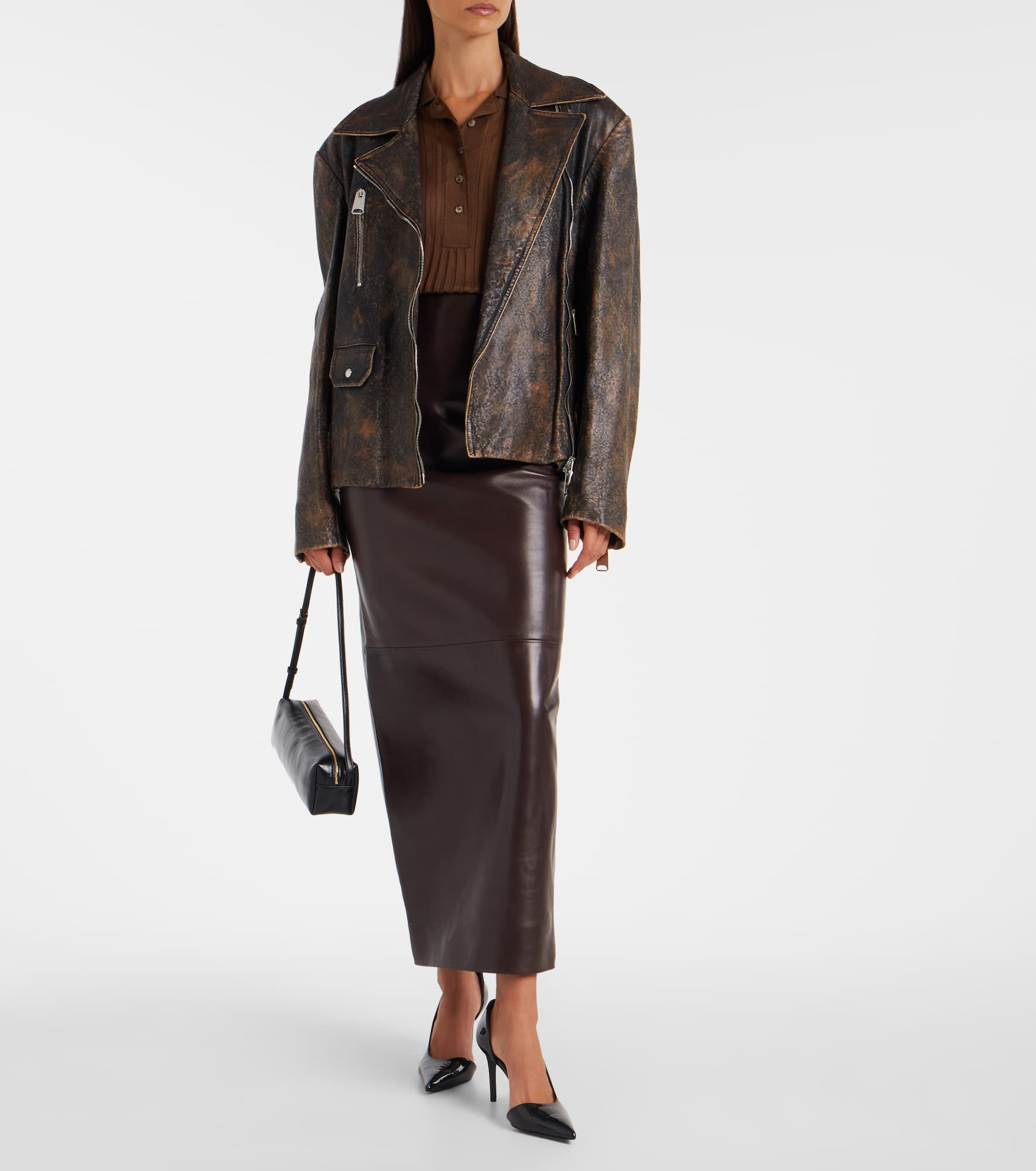 Loxley leather maxi skirt - 2
