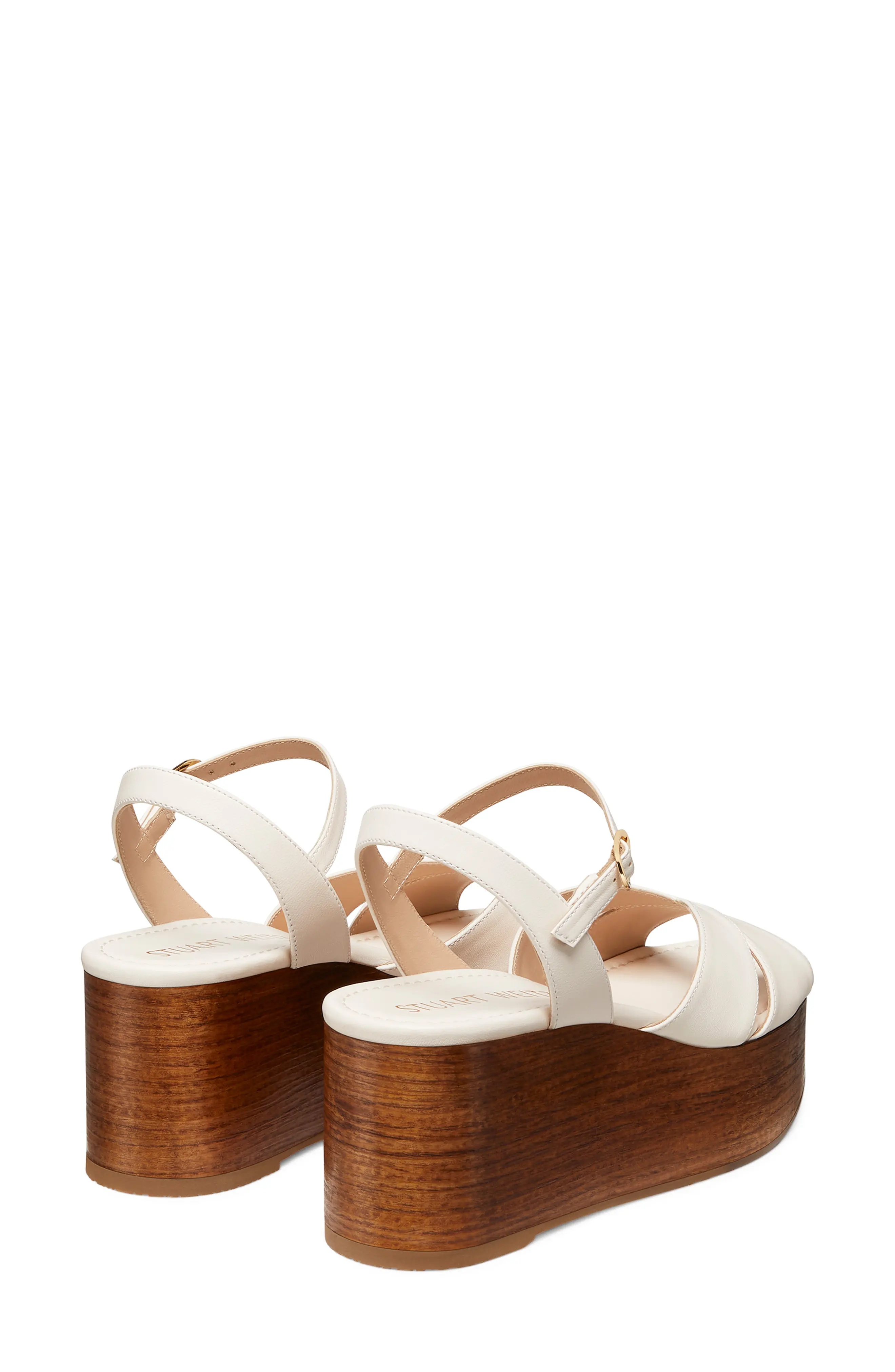 Carmen Midi Wedge Sandal in Seashell/Walnut - 2