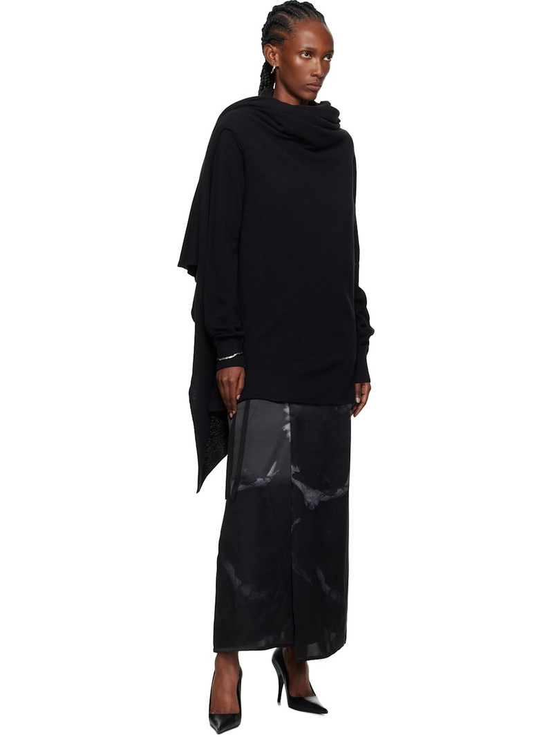 Ann Demeulemeester Black Nadine 3 Holes Turtleneck outlook