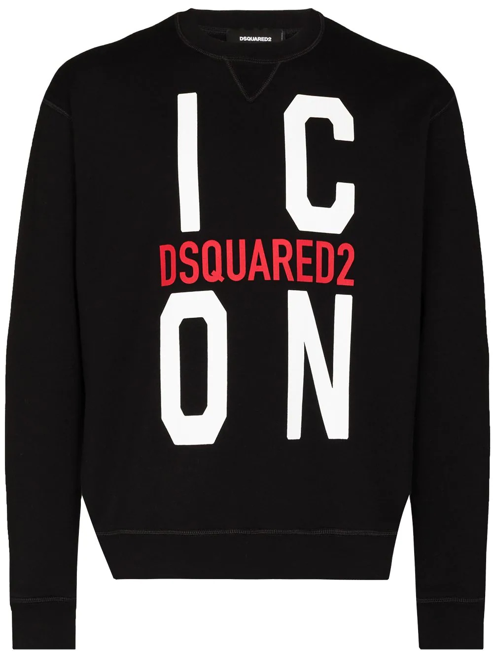 Icon print crew neck sweatshirt - 1