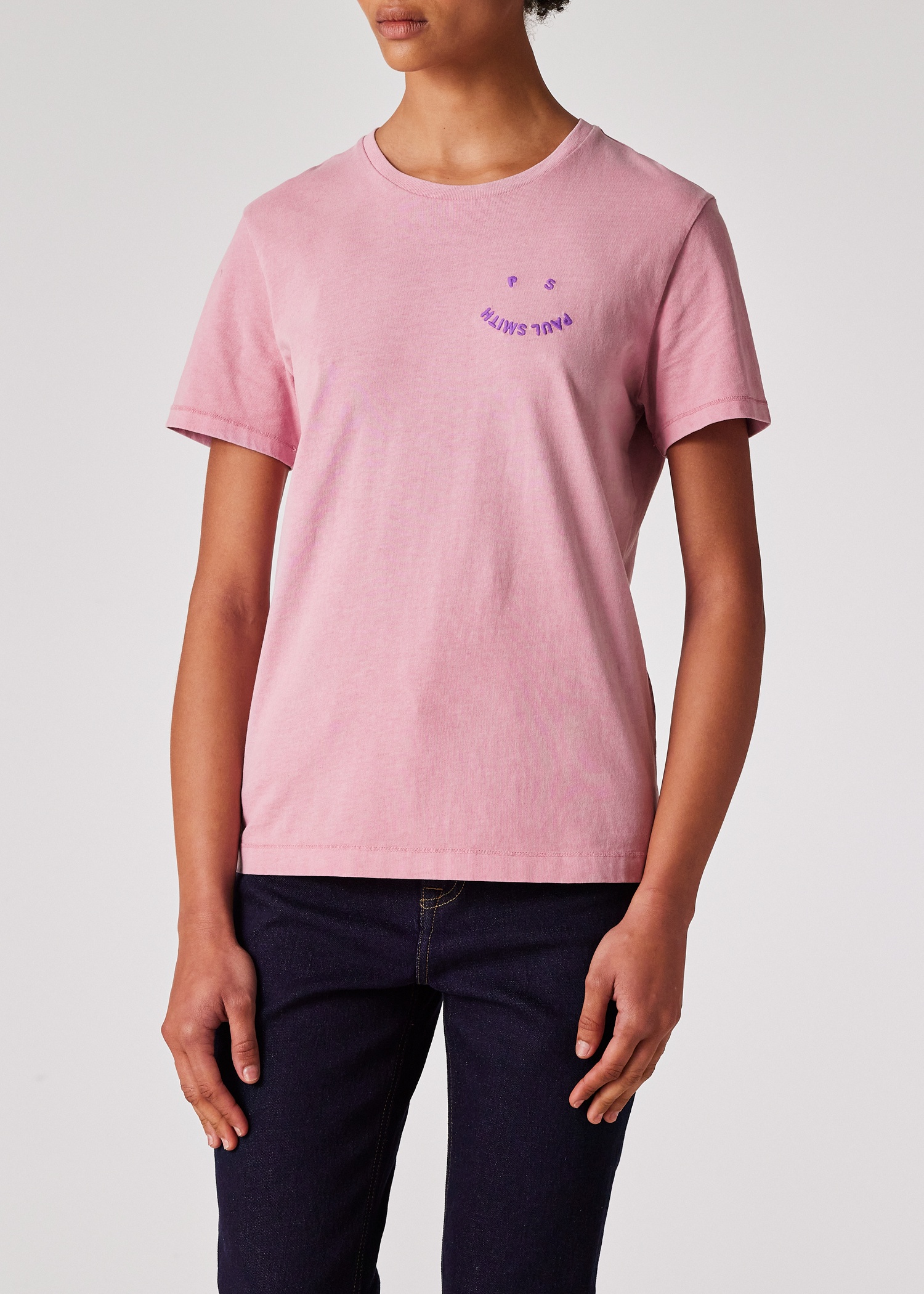 Women's Mauve 'Happy' T-Shirt - 3