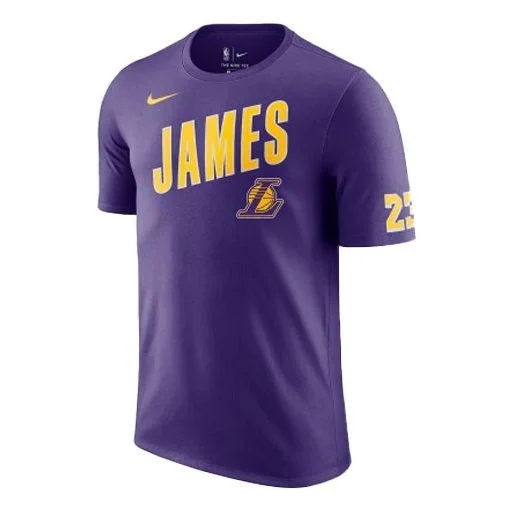 Nike NBA Los Angeles Lakers LeBron James Sports Short Sleeve Purple AH0078-551 - 1