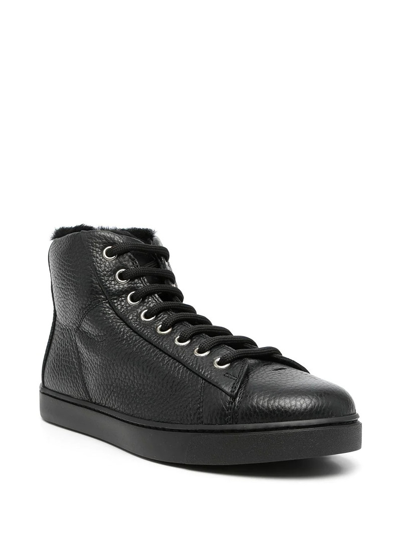 Gianvito Rossi pebbled high-top sneakers outlook