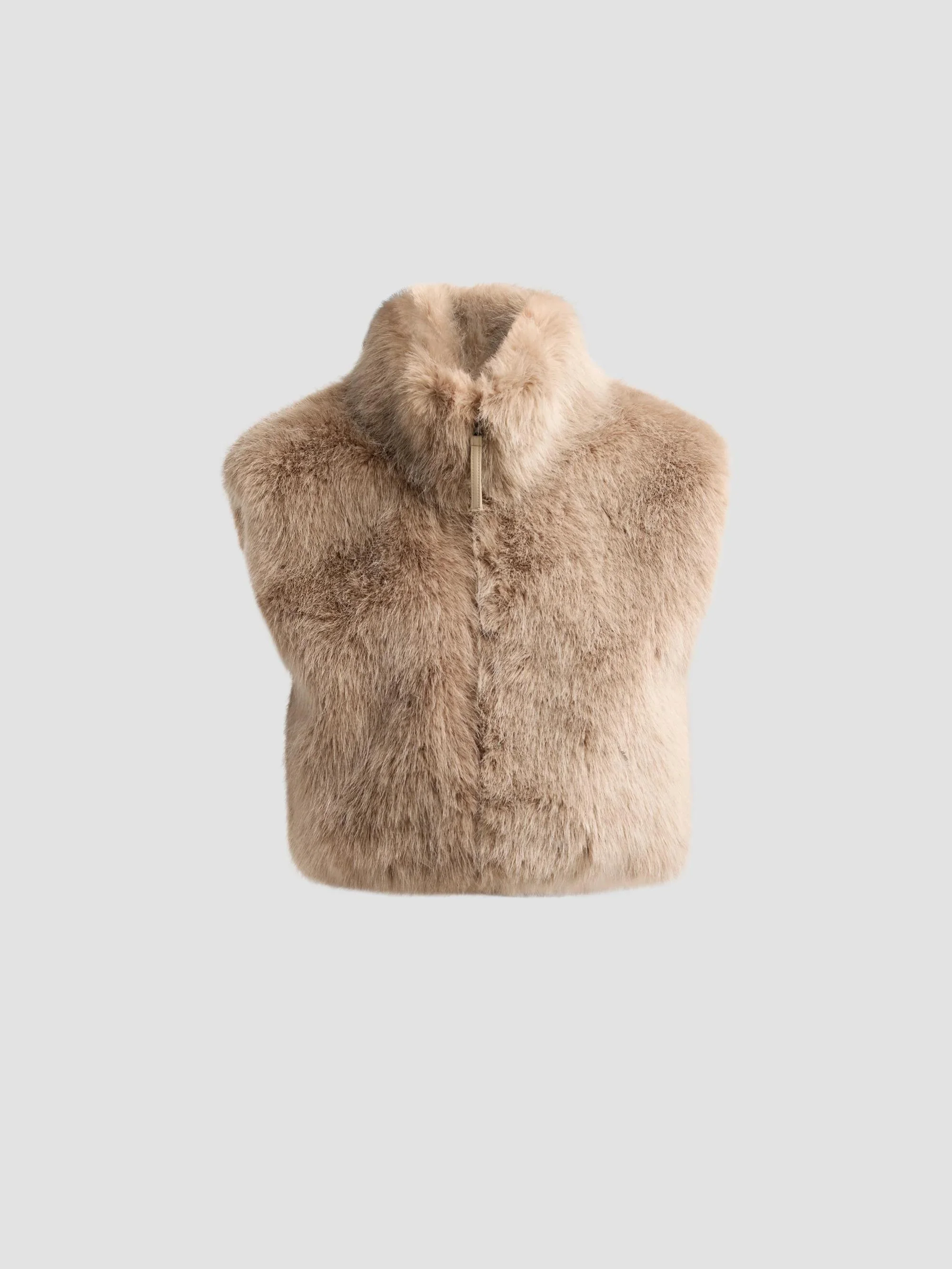 Women's Elinor Faux-Fur Vest - Grey - 1