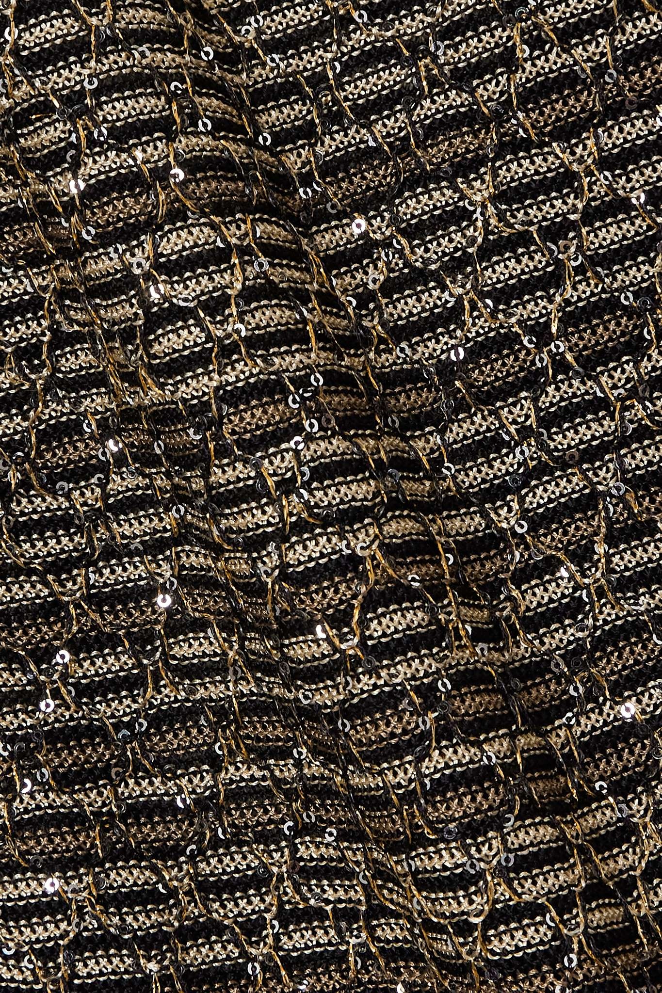 Sequined striped metallic crochet-knit cardigan - 5