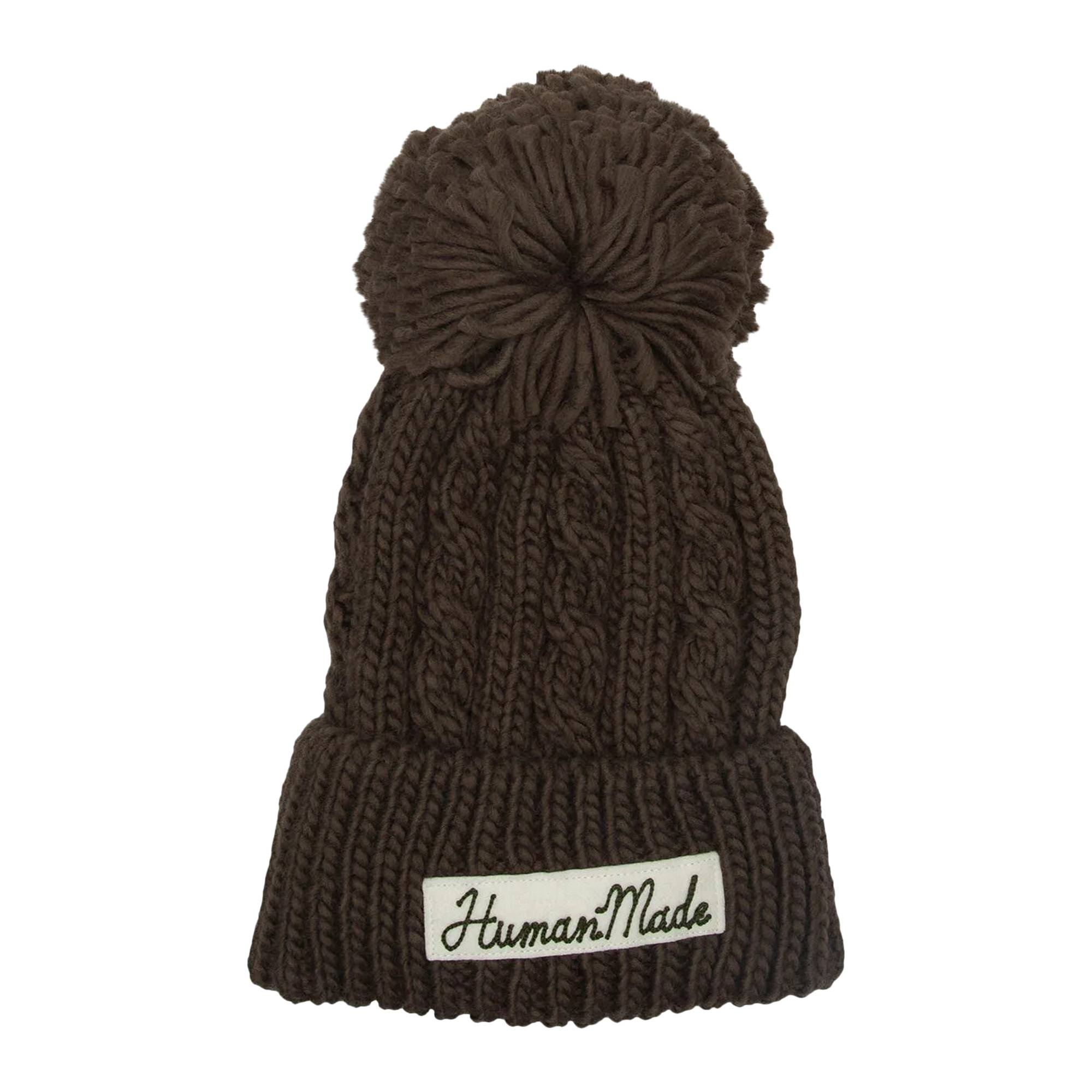 Human Made Cable Pop Beanie 'Olive' - 1