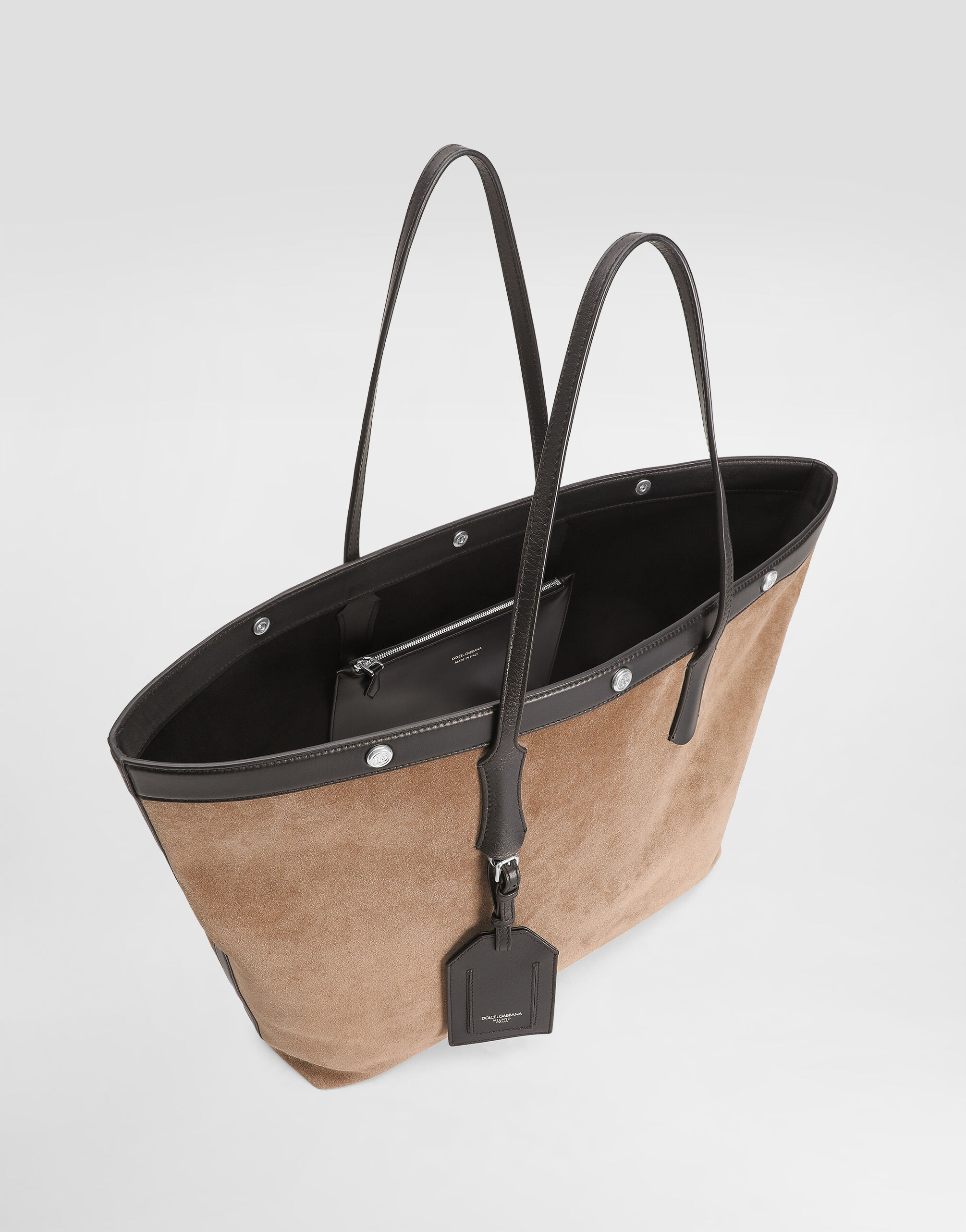 Atene split calfskin and leather shopping bag - 4
