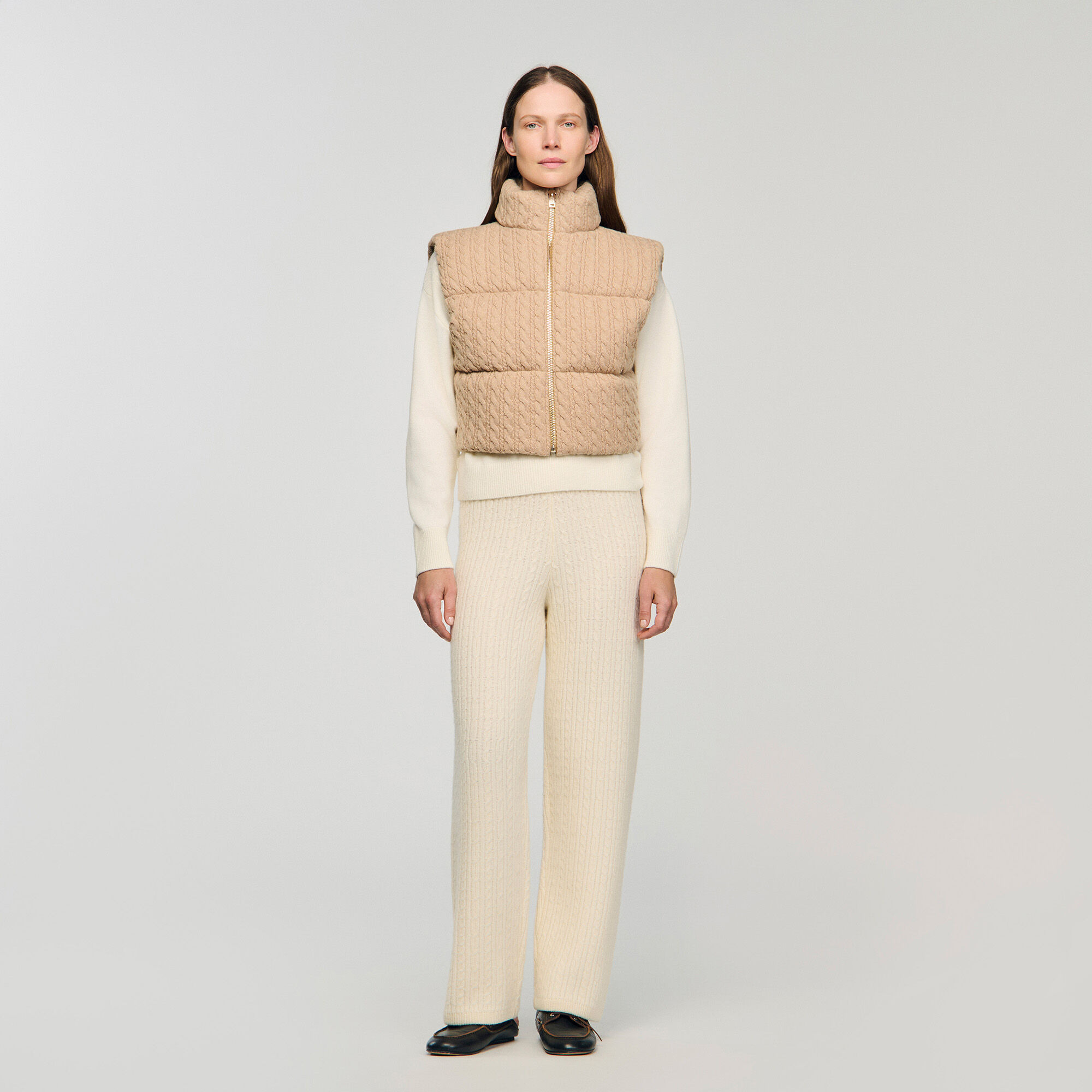 CROPPED SLEEVELESS PUFFER VEST - 2