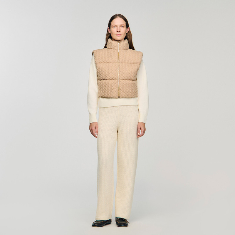 Sandro CROPPED SLEEVELESS PUFFER VEST outlook