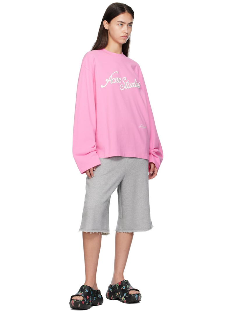 Acne Studios Pink Logo Relaxed-Fit T-shirt outlook