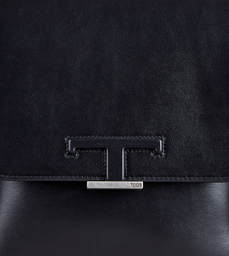 T TIMELESS CROSSBODY BAG IN LEATHER MINI - BLACK 4