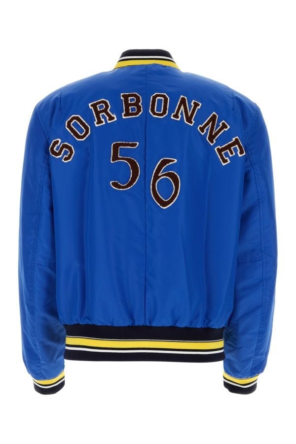 Electric blue nylon Sorbonne 56 bomber jacket - 2