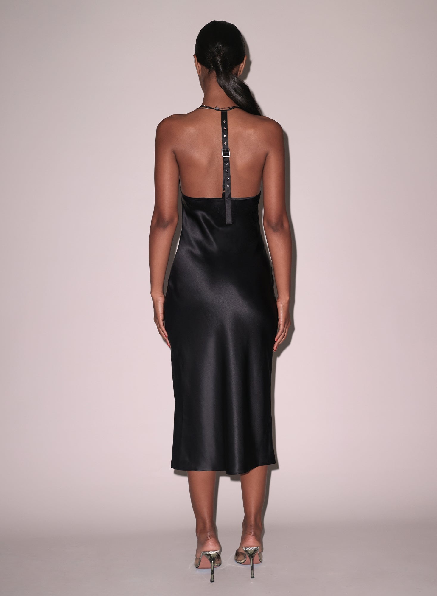 Buckle T-Strap Dress - 7