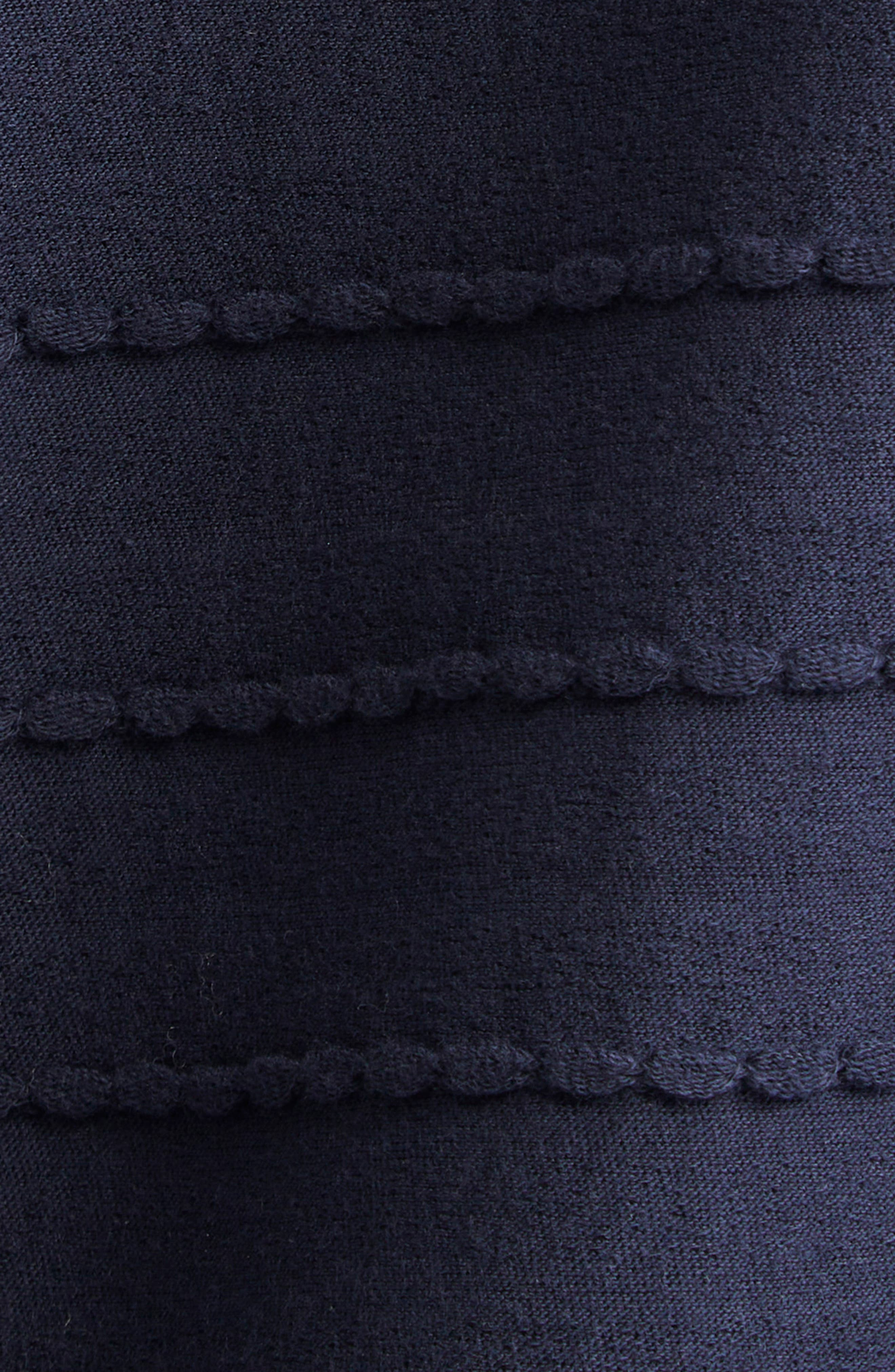 Emporio Armani Scallop Trim Collared T-Shirt in Solid Dark Blue at Nordstrom - 6