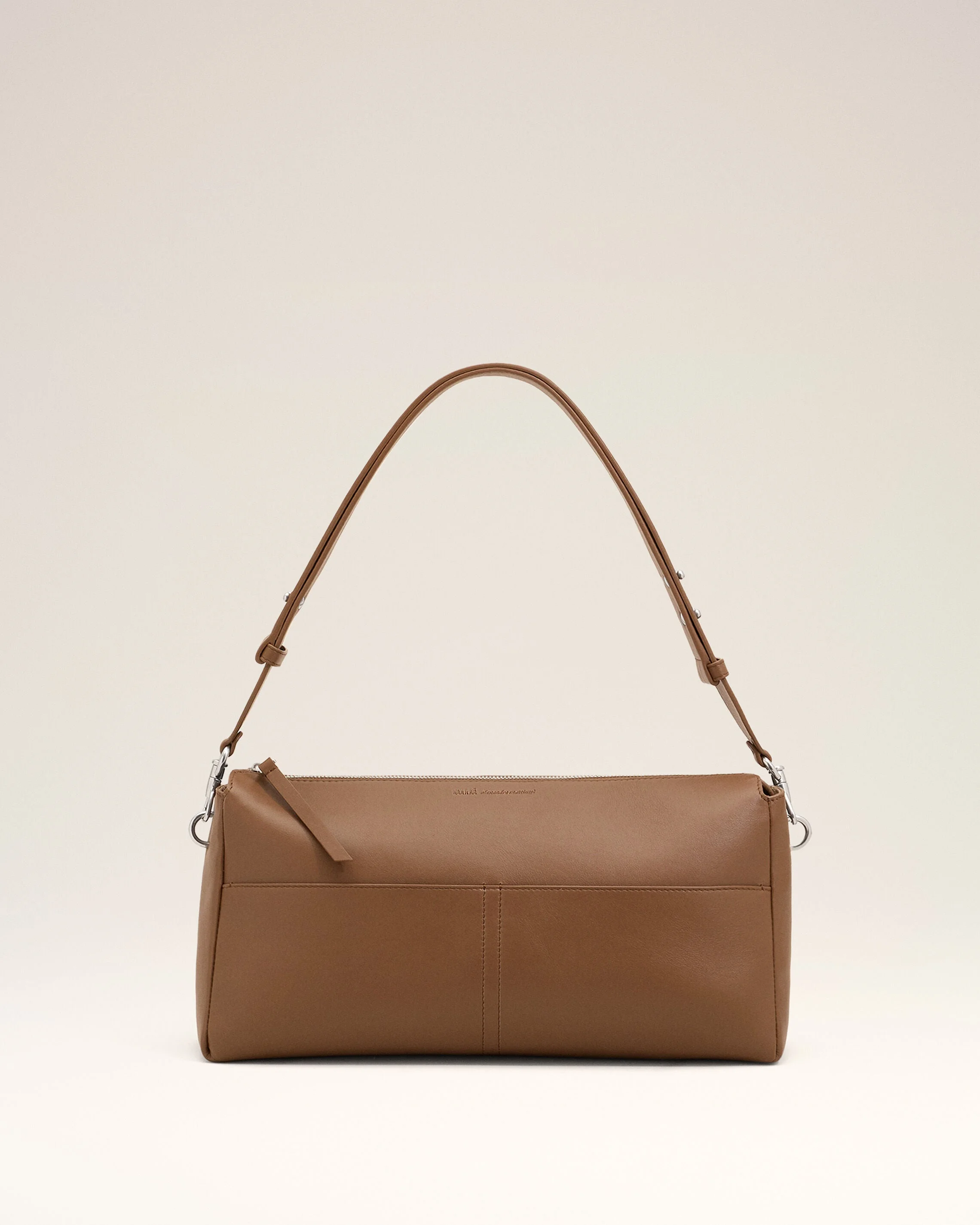 BROWN COW LEATHER CARROUSEL ZIPPED BAG - 1