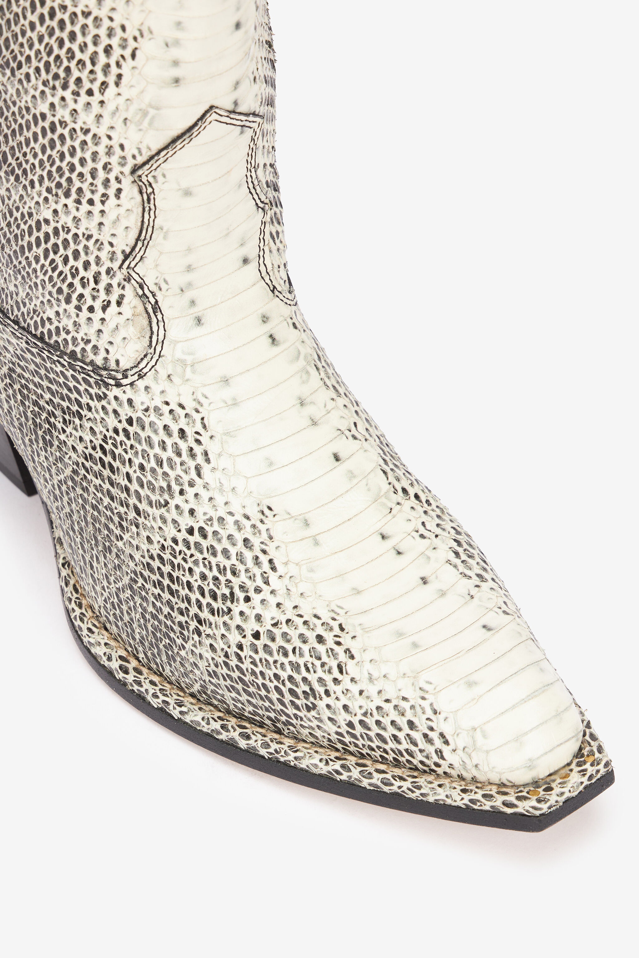 Printed Leather Texan Boots - 4