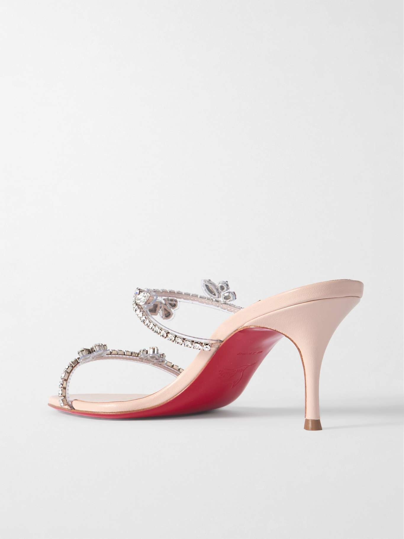 Just Queen 70 crystal-embellished PVC mules - 3