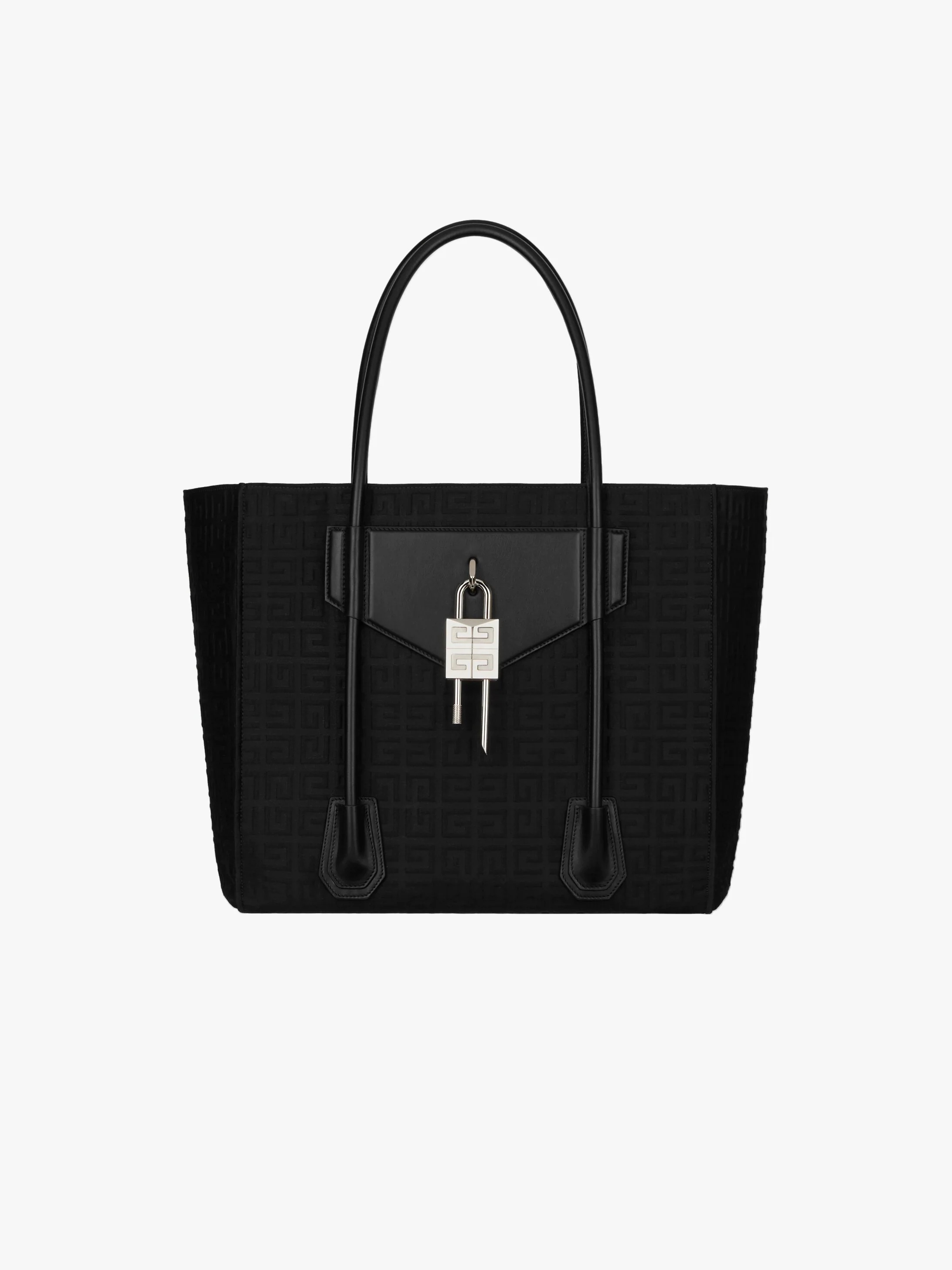 ANTIGONA LOCK SOFT SHOPPER BAG IN CANVAS - 1