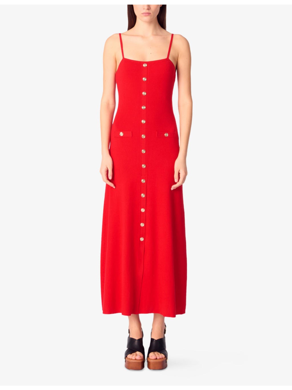Ribbed Sleeveless Knitted Maxi Dress - 2