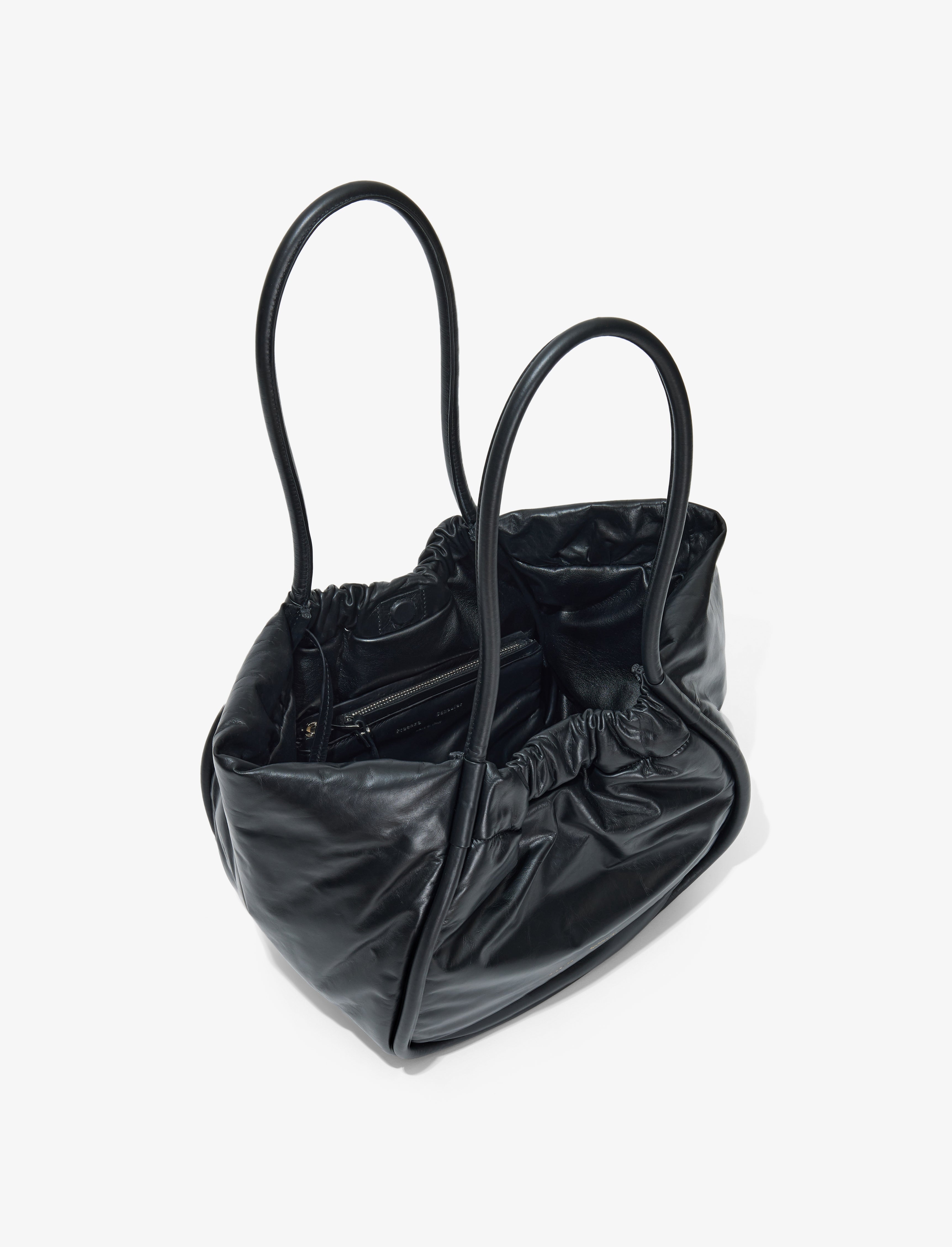 Large Ruched Tote in Puffy Nappa - 5
